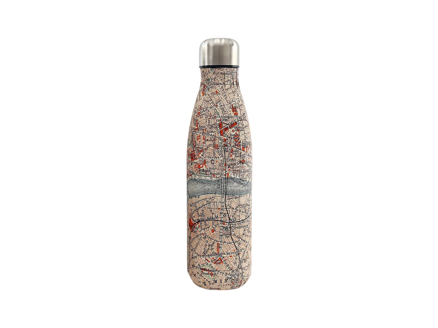 Bouteille isotherme en inox 50 cl City map Modèle 1