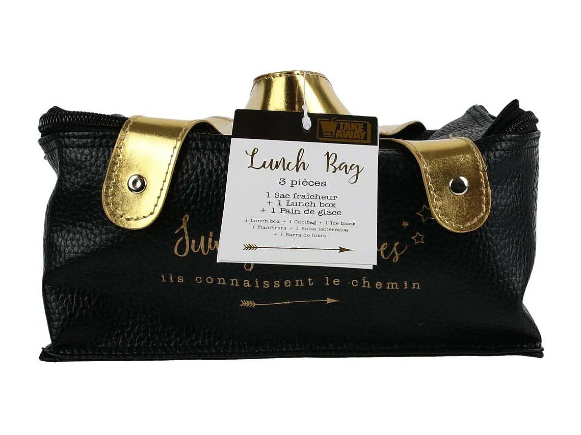 Lunch Bag Noir Lunch Box Pain De Glace Noir, Or