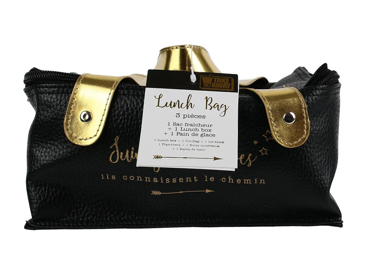 Lunch Bag Noir Lunch Box Pain De Glace Noir, Or