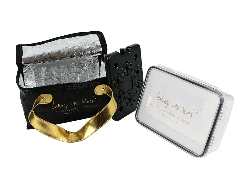 Lunch Bag Noir Lunch Box Pain De Glace Noir, Or