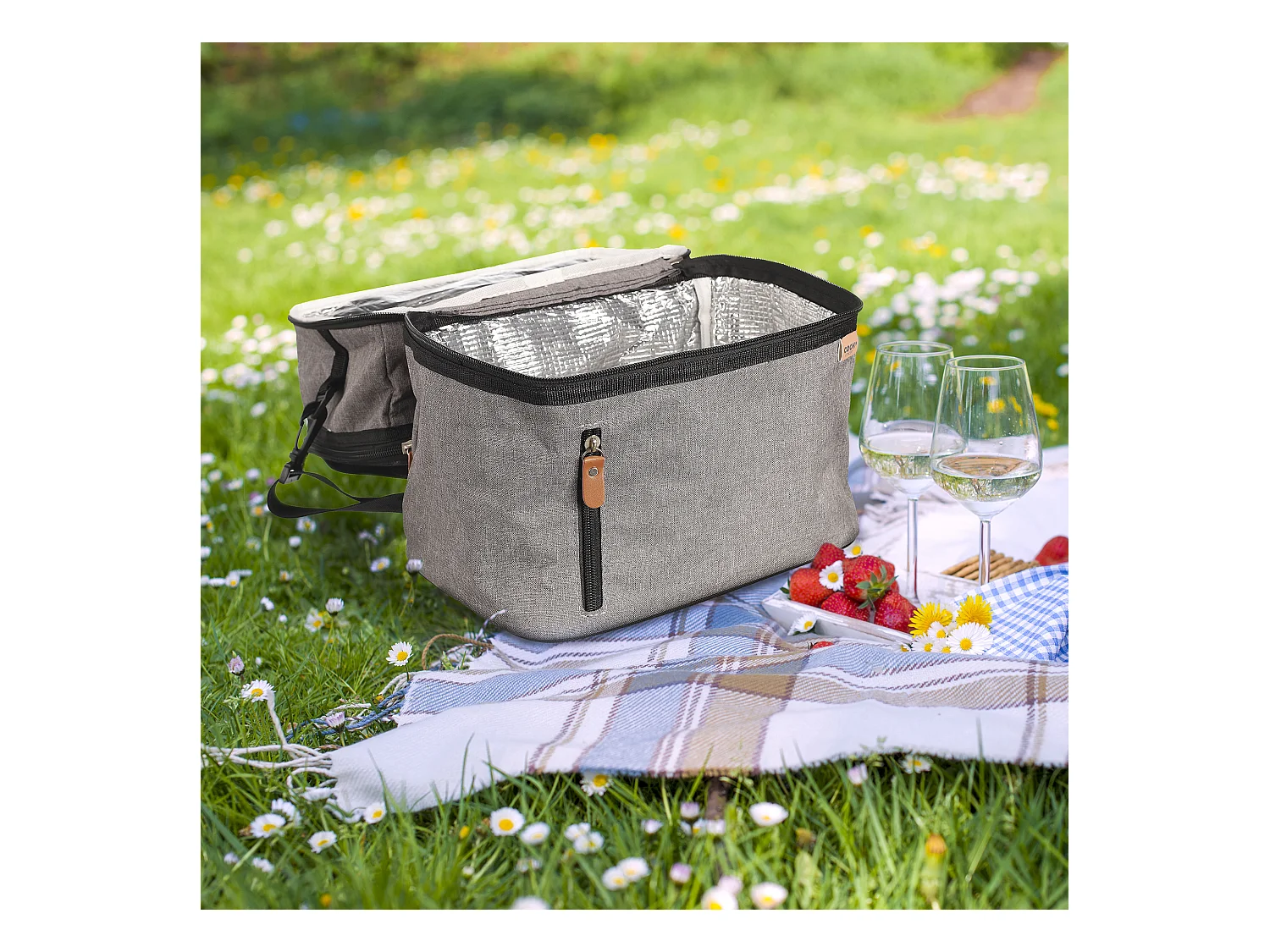 Lunch Bag Gris Zippe 26.7x27.9x17.8cm Gris