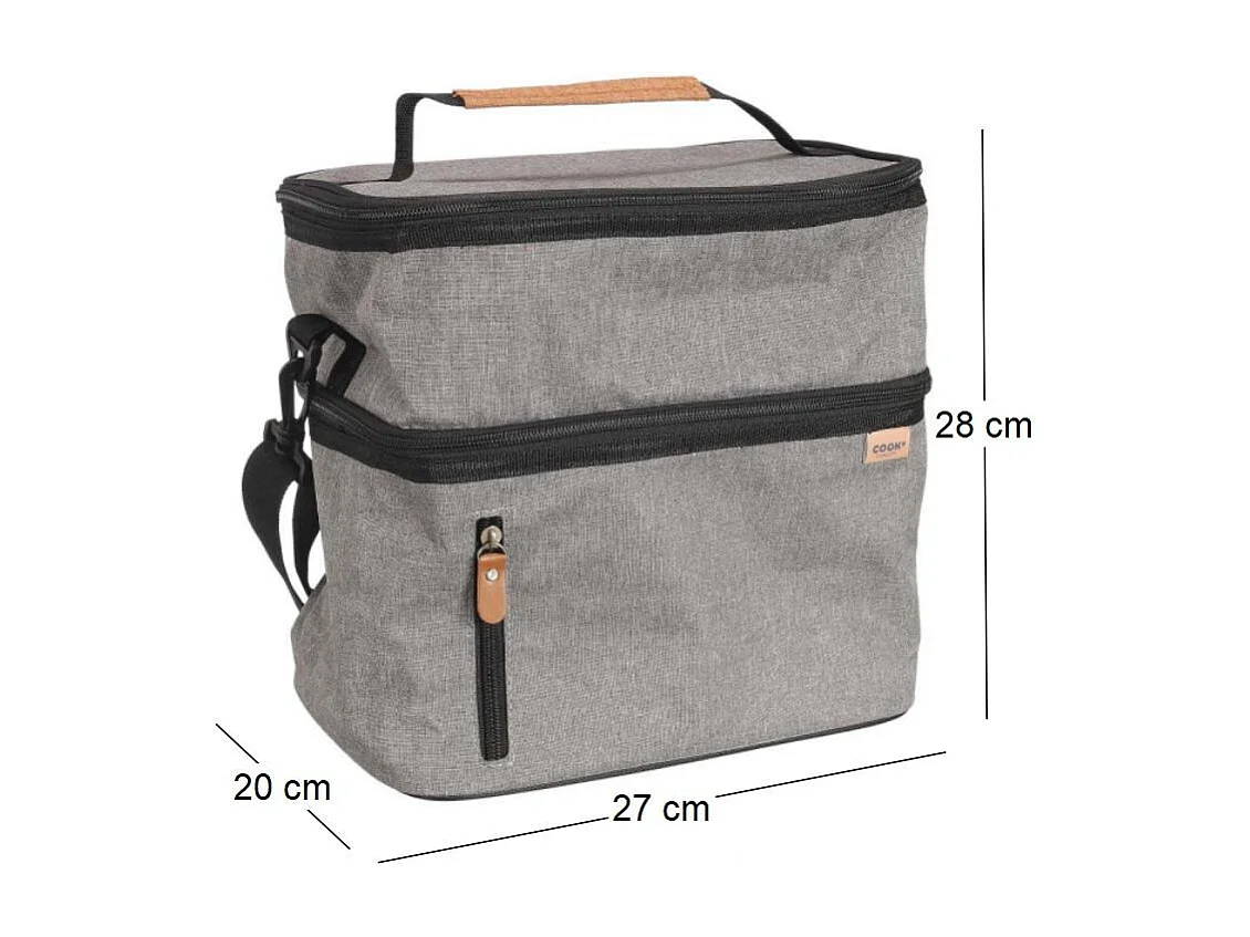 Lunch Bag Gris Zippe 26.7x27.9x17.8cm Gris