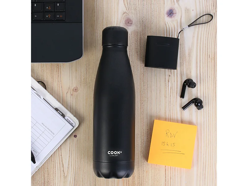 Bouteille De Transport Isotherme Noire 50cl Noir