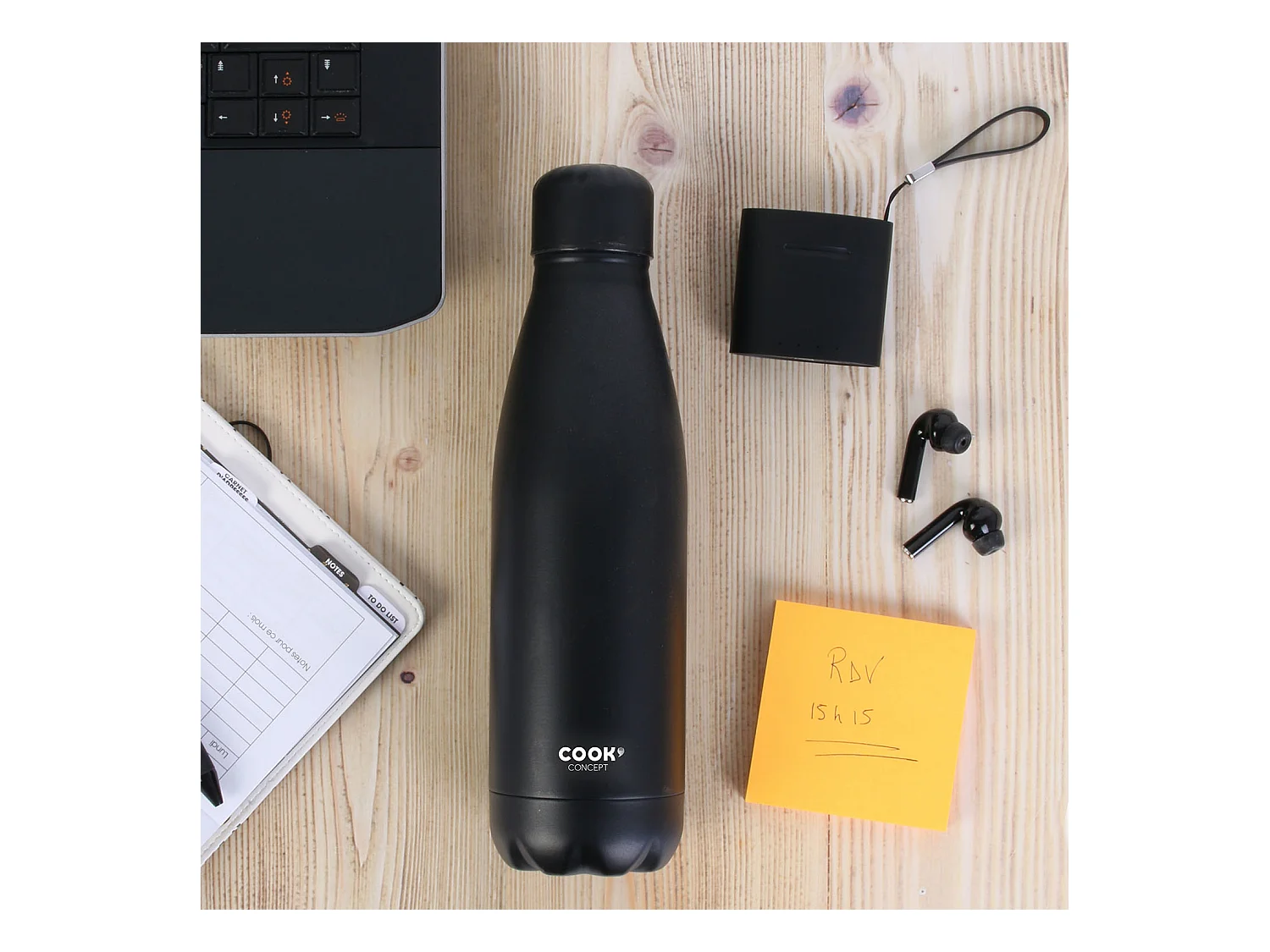 Bouteille De Transport Isotherme Noire 50cl Noir