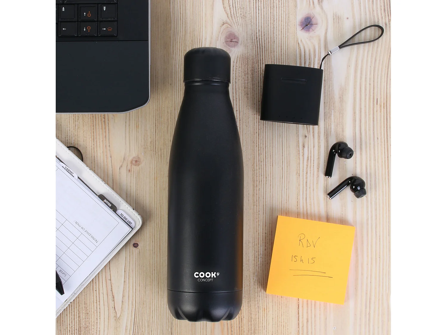 Bouteille De Transport Isotherme Noire 50cl Noir