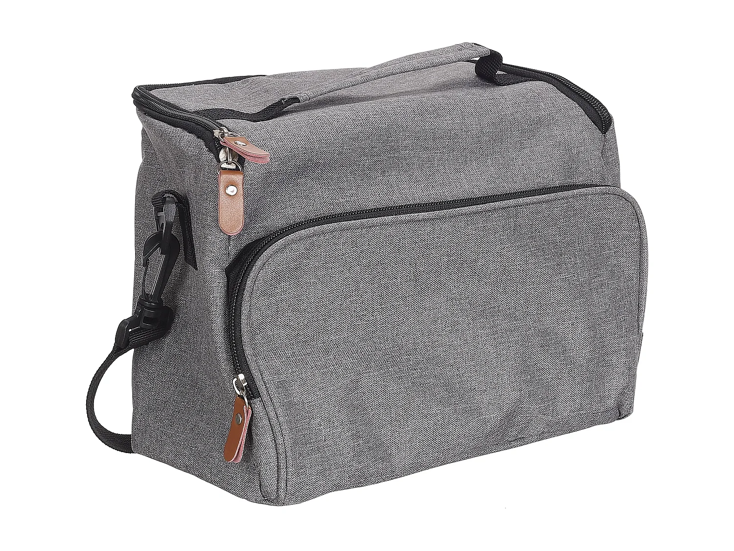 Lunch Bag Gris Zippe 25.4x20.3x12.7cm Gris