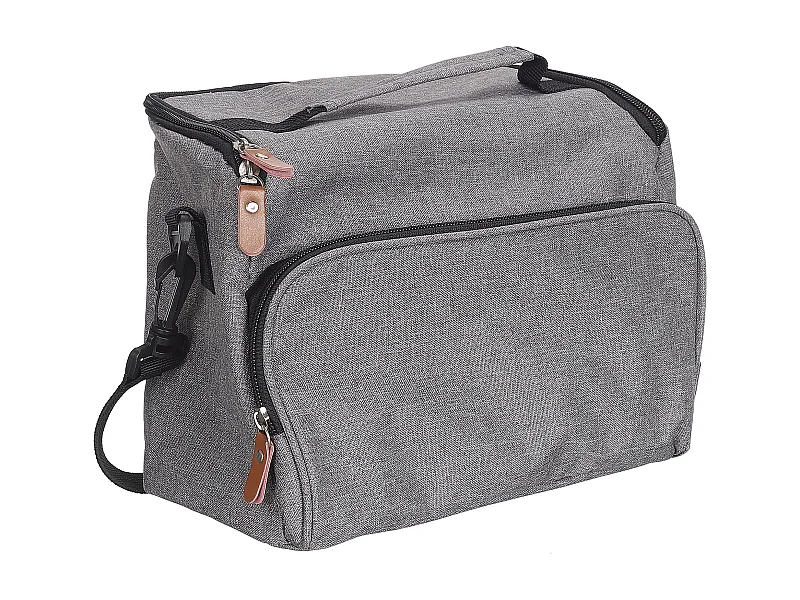 Lunch Bag Gris Zippe 25.4x20.3x12.7cm Gris