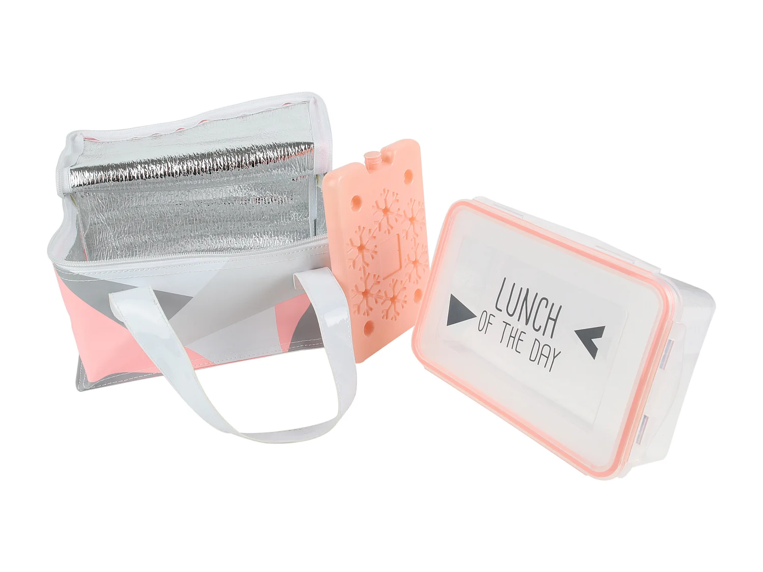 Lunch Bag 3 Pièces "Scandinave" 27cm Gris