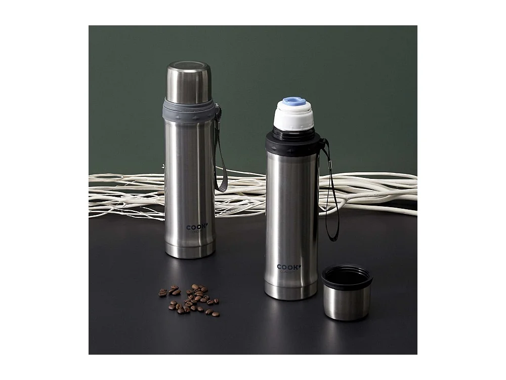 Bouteille de transport isotherme 50 cl Planet Gris