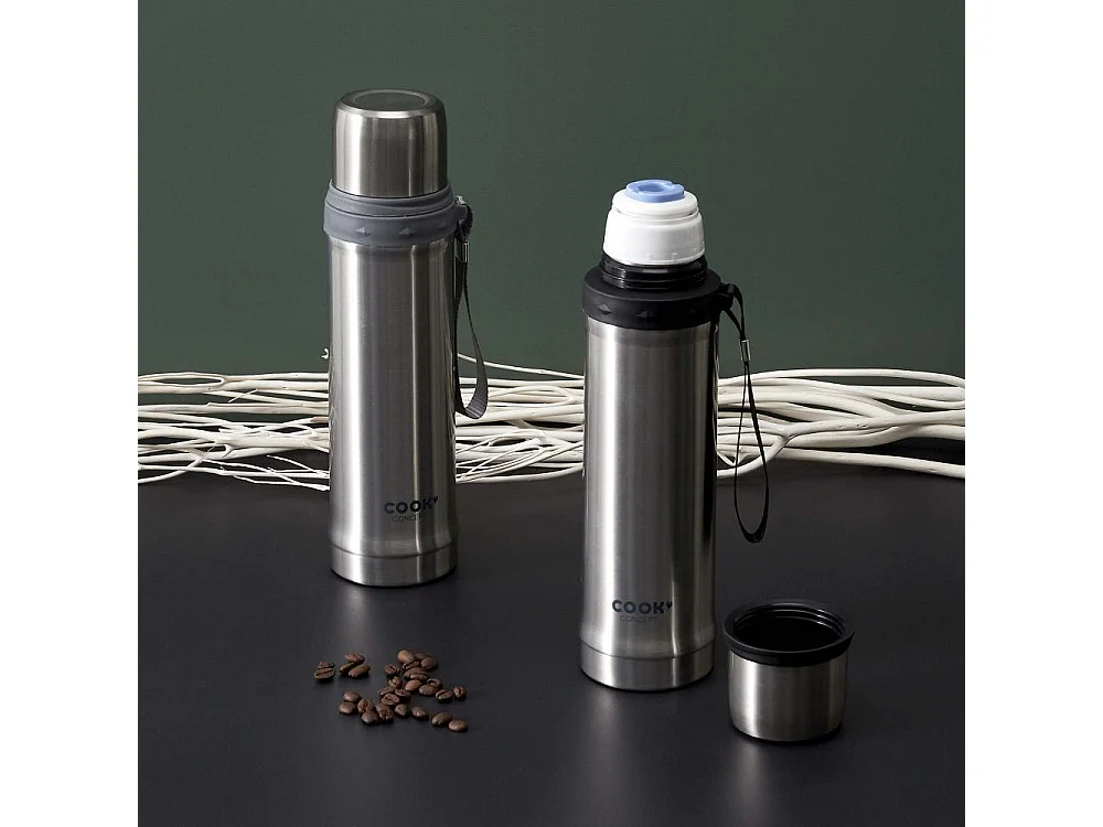 Bouteille de transport isotherme 50 cl Planet Gris