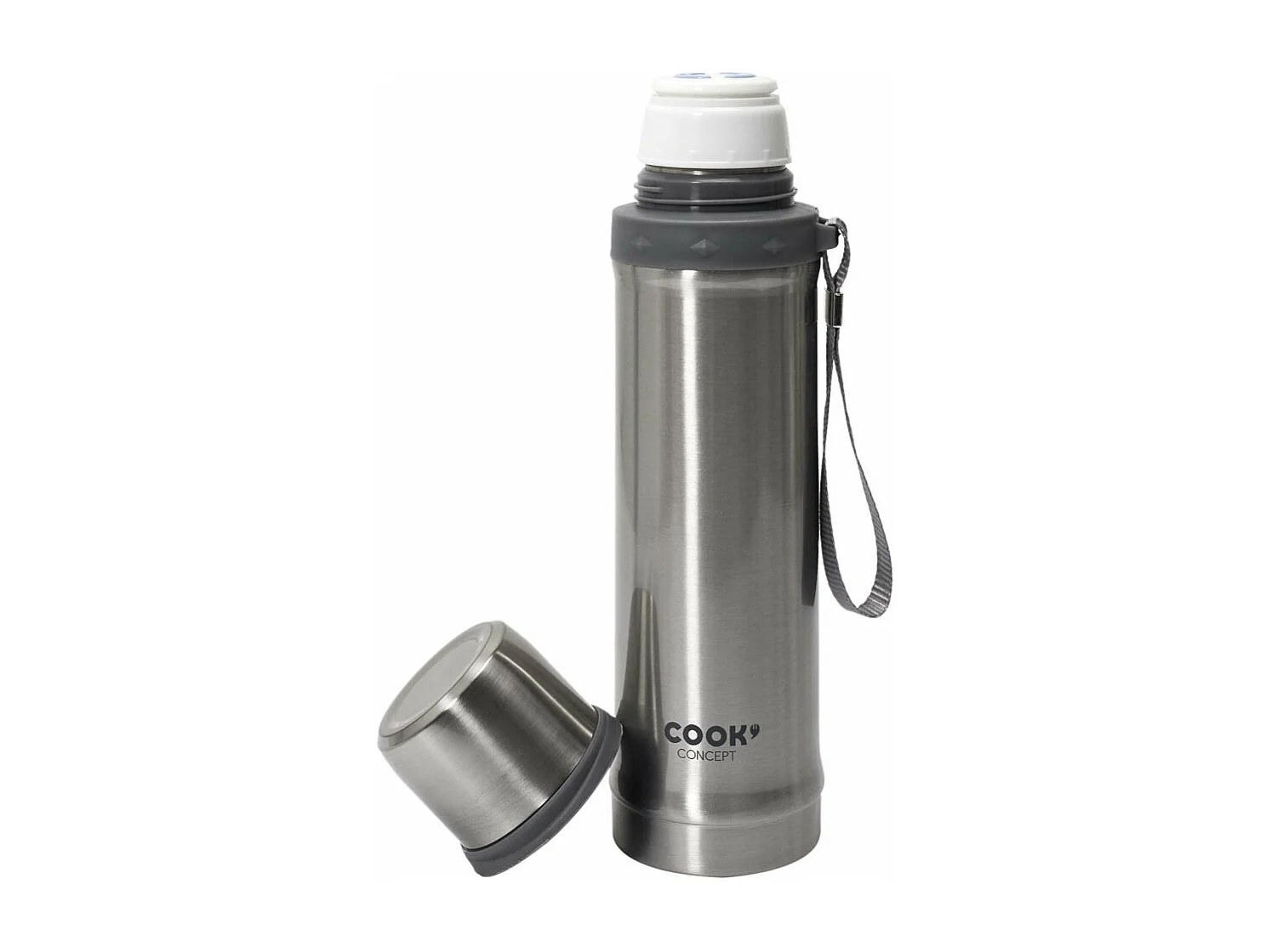 Bouteille de transport isotherme 50 cl Planet Gris