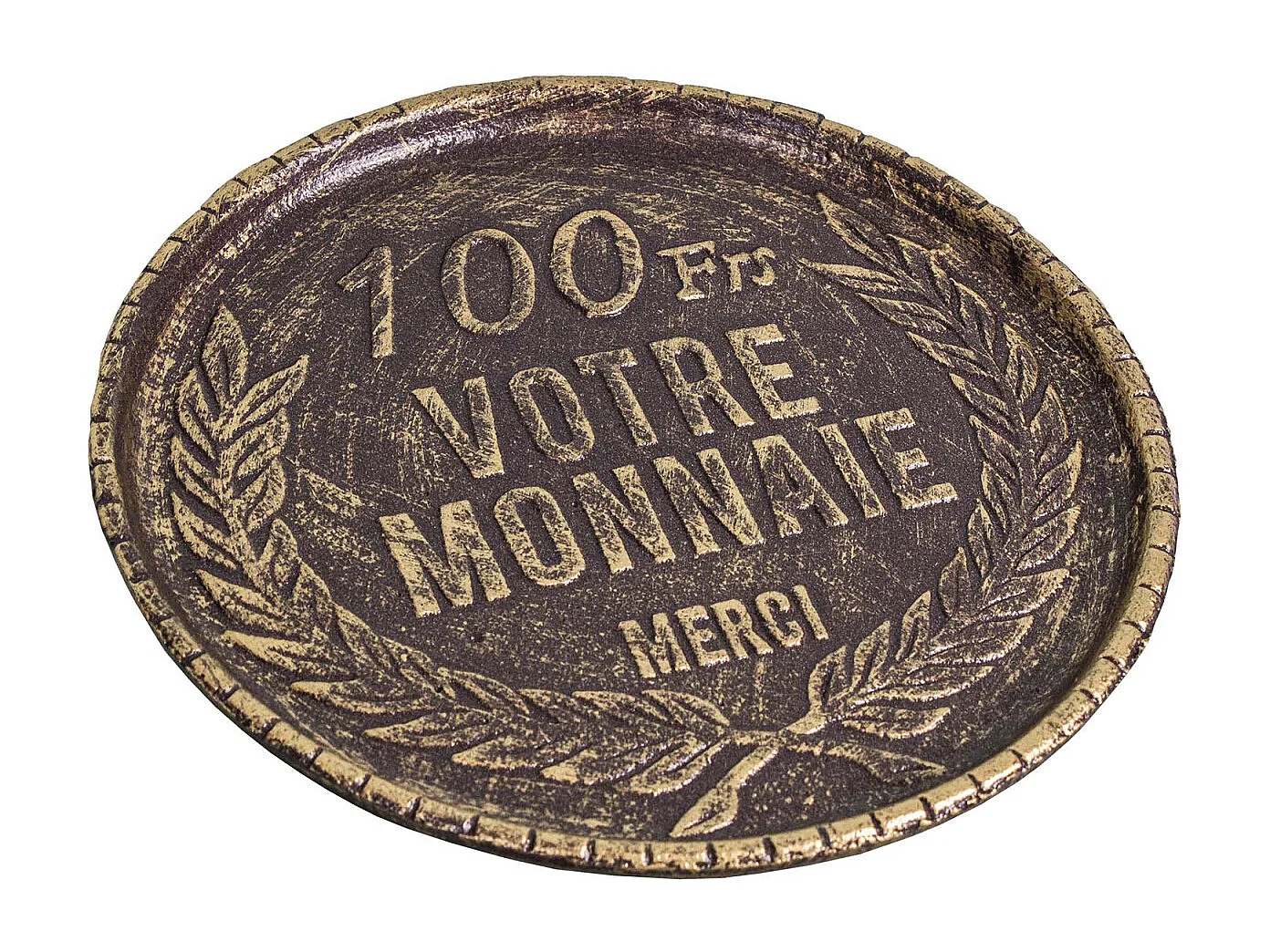 Plateau décoratif en fonte Rendu monnaie