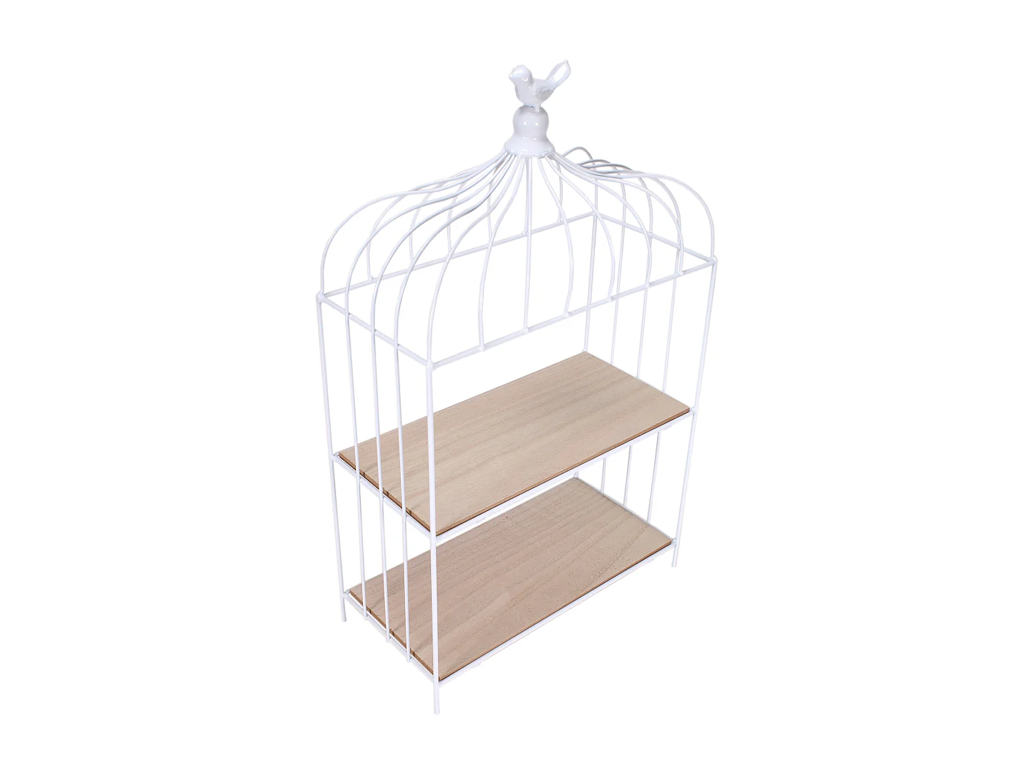 Cage A Oiseau Decorative Metal Blanc Blanc