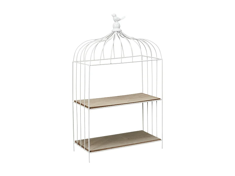 Cage A Oiseau Decorative Metal Blanc Blanc