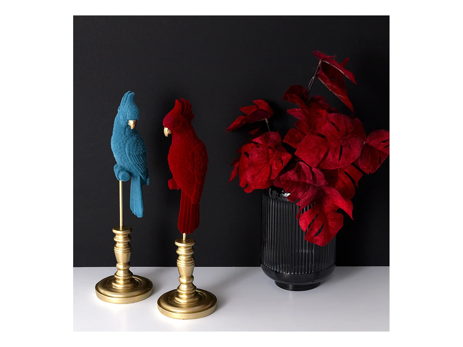 Perroquet Decoratif Bleu Bleu, Or