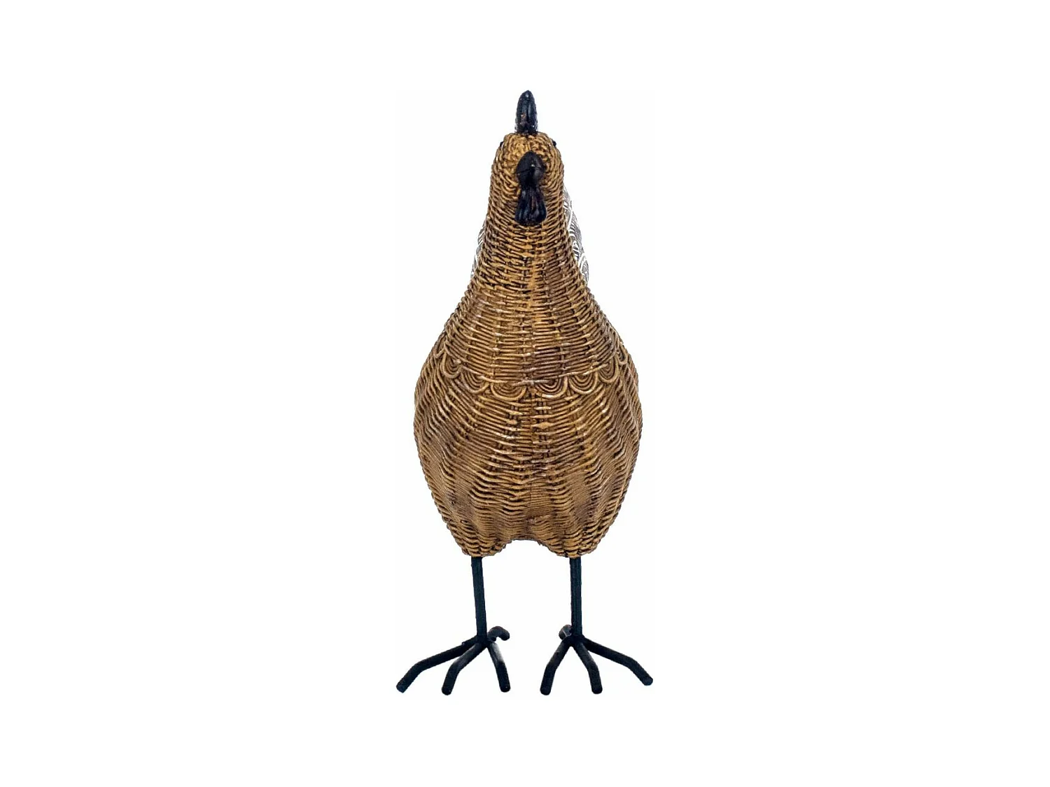 Gallo decorativo in resina e resina intrecciata