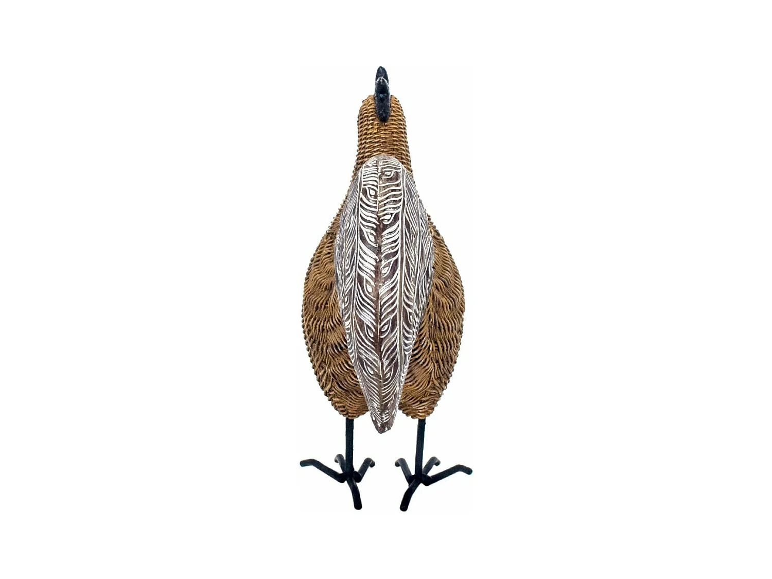 Gallo decorativo in resina e resina intrecciata