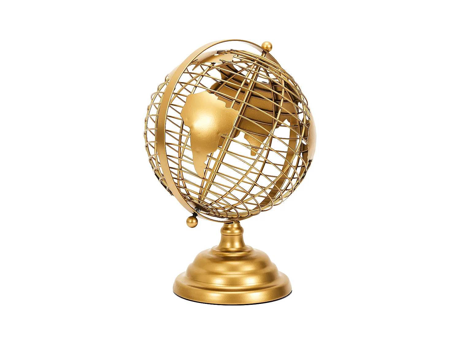 Globe Terrestre Metal Dore Or