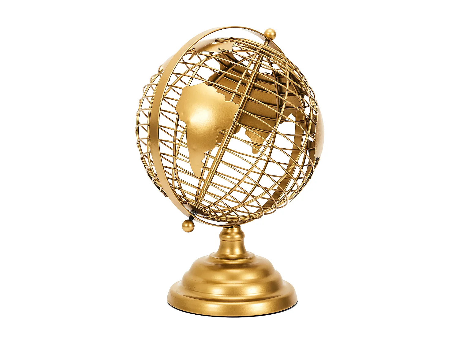 Globe Terrestre Metal Dore Or