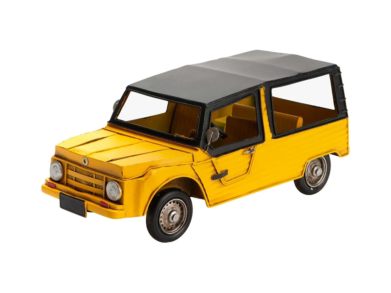 Voiture plage jaune décorative  32 x 15 x 13 cm