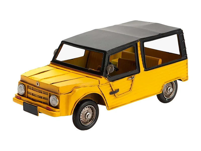 Voiture plage jaune décorative  32 x 15 x 13 cm