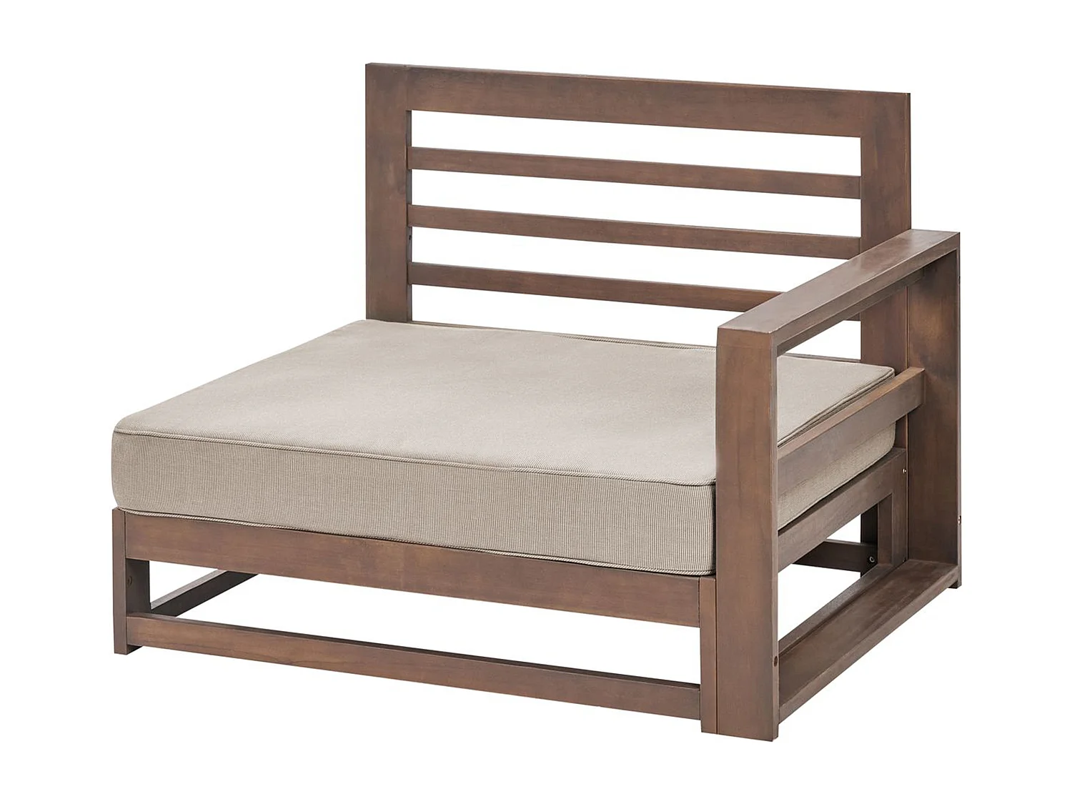 Ensemble de canapés d'angle de jardin 4 places TIMOR Côté droite Bois d'acacia certifié Marron foncé