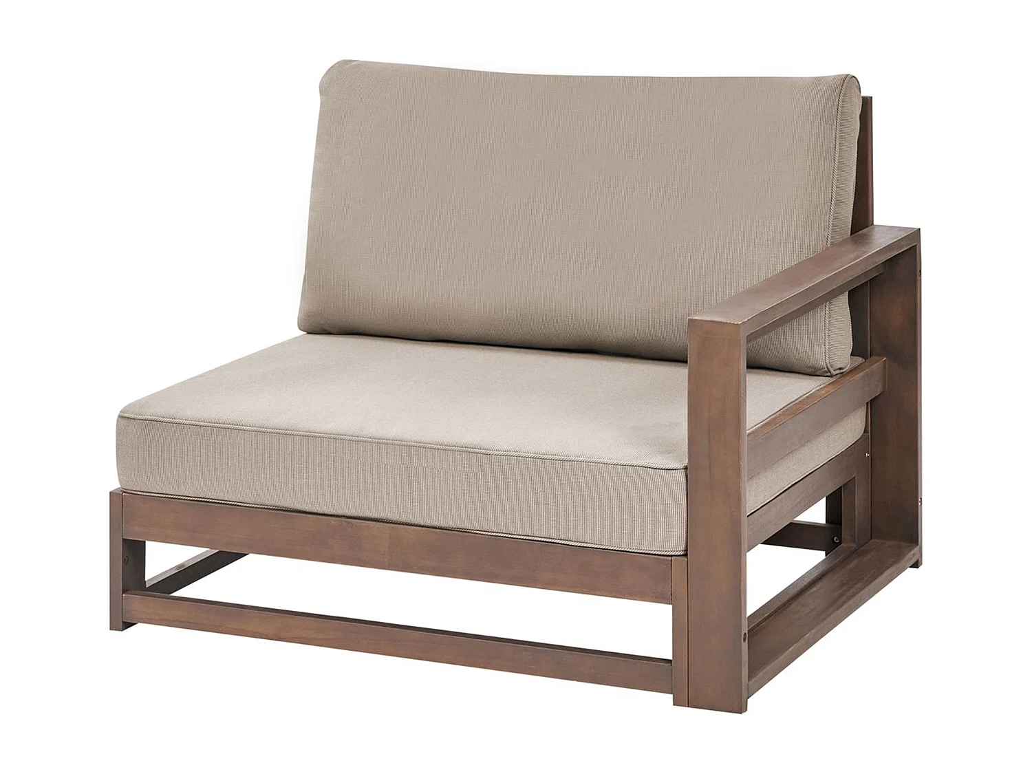 Ensemble de canapés d'angle de jardin 4 places TIMOR Côté droite Bois d'acacia certifié Marron foncé