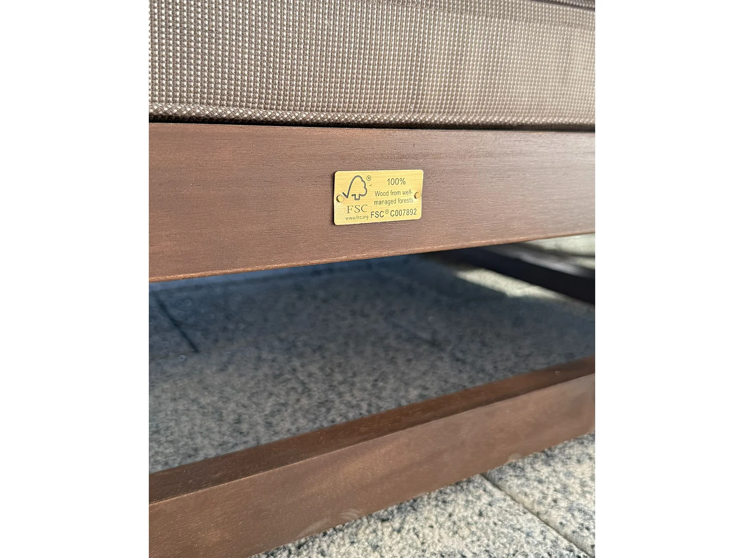Ensemble de canapés d'angle de jardin 4 places TIMOR Côté gauche Bois d'acacia certifié Marron foncé