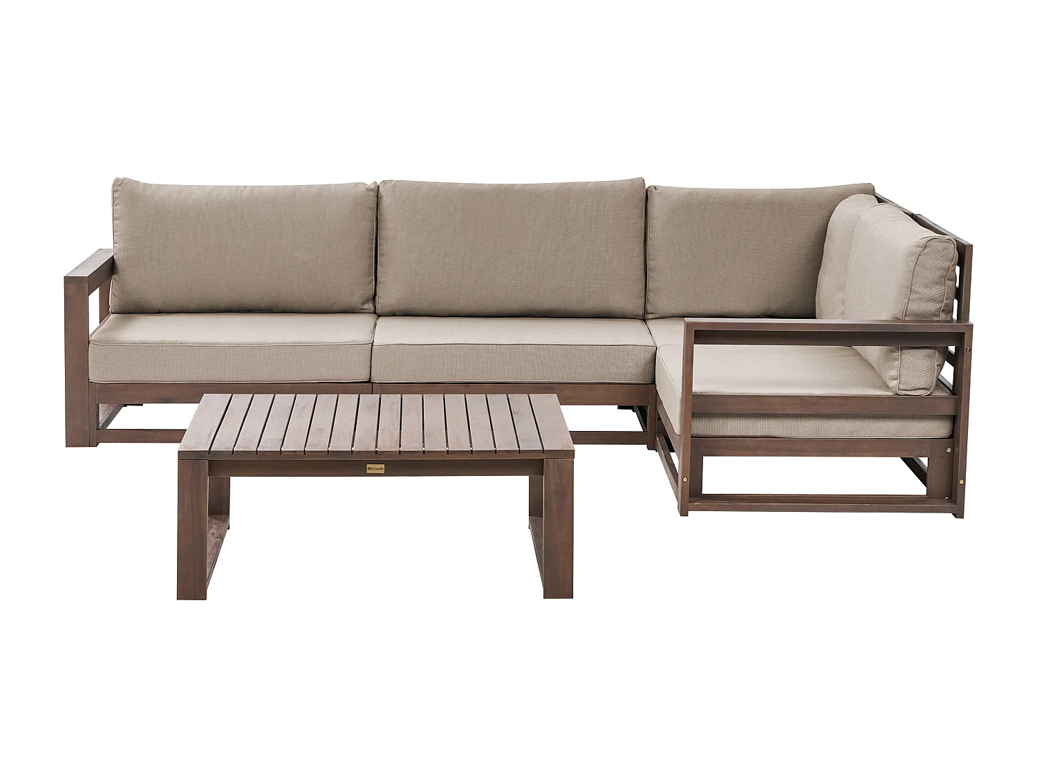 Ensemble de canapés d\'angle de jardin 4 places TIMOR Côté droite Bois d\'acacia certifié Marron foncé