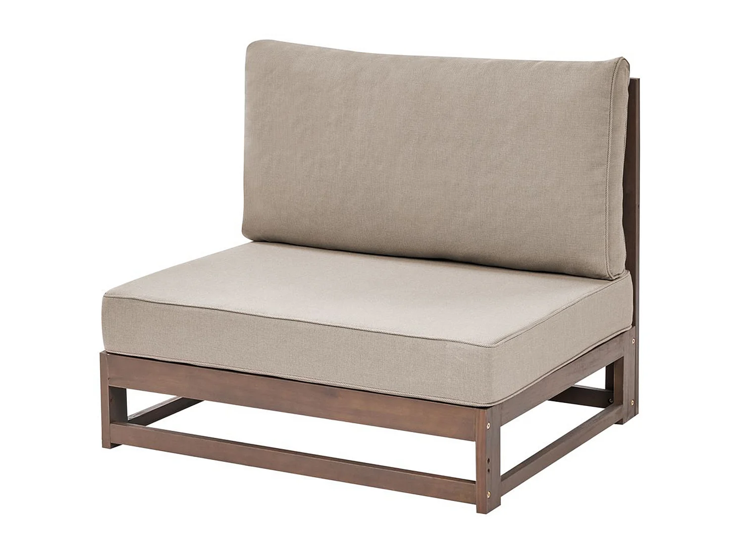 Garden Corner Sofa with Table 4 Seater TIMOR Left Hand Dark Brown Certified Acacia Wood Modular