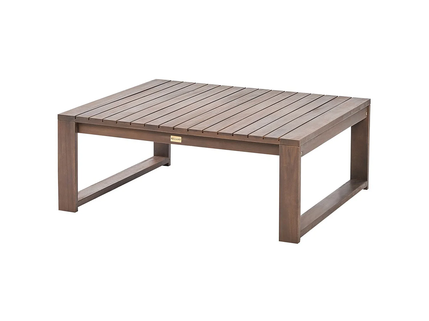 Garden Corner Sofa with Table 4 Seater TIMOR Left Hand Dark Brown Certified Acacia Wood Modular