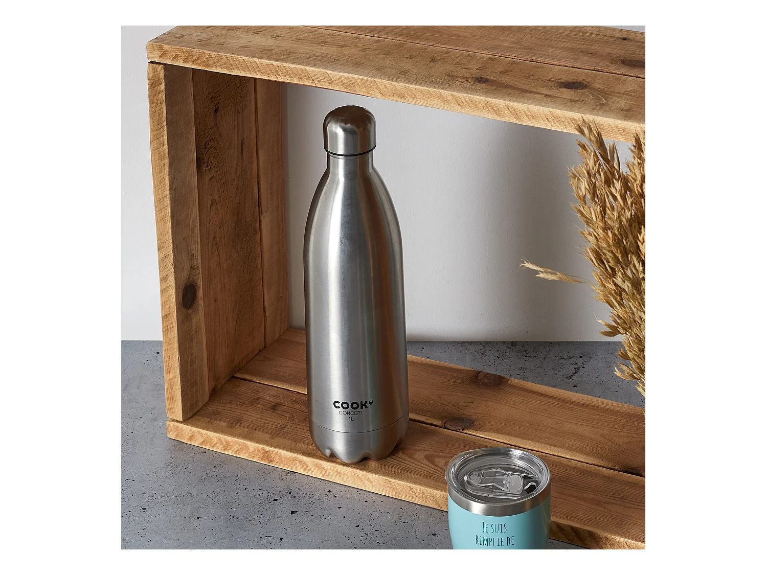 Bouteille De Transport Isotherme Inox 1l Argent