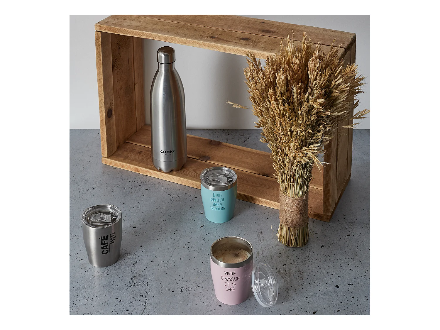 Bouteille De Transport Isotherme Inox 1l Argent