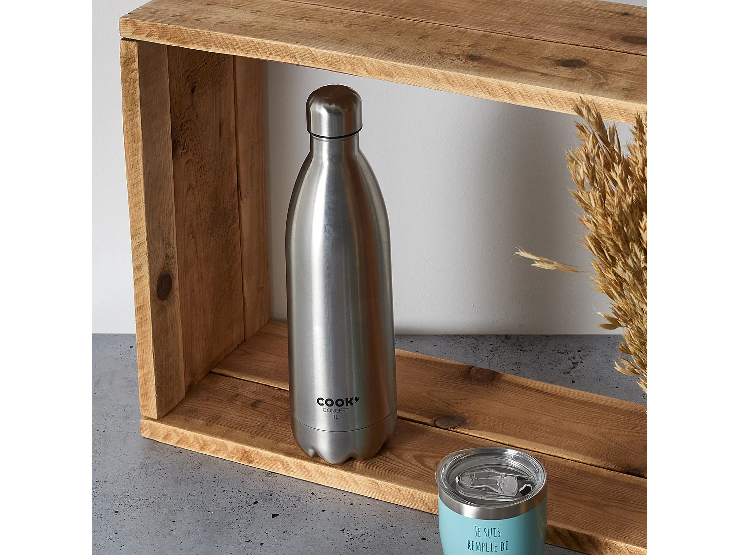 Bouteille De Transport Isotherme Inox 1l Argent