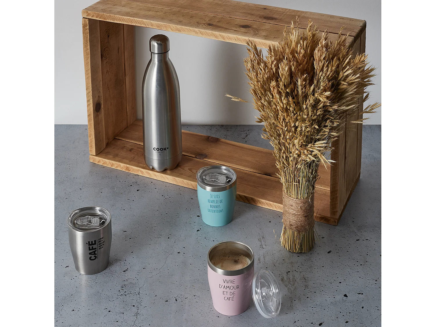 Bouteille De Transport Isotherme Inox 1l Argent