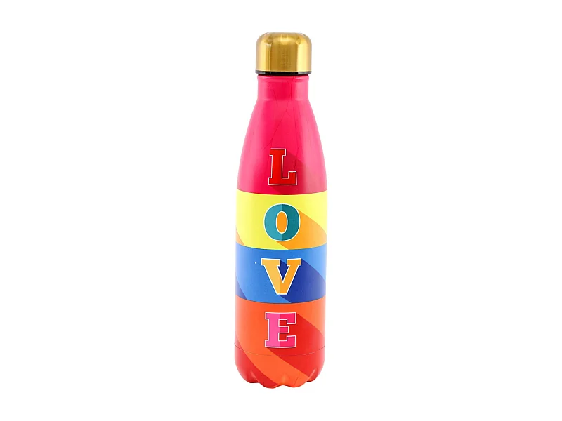 Bouteille isotherme en inox décorée 50 cl Love