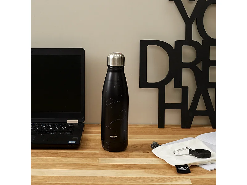 Bouteille Isotherme Constellation 50cl Noir, Blanc