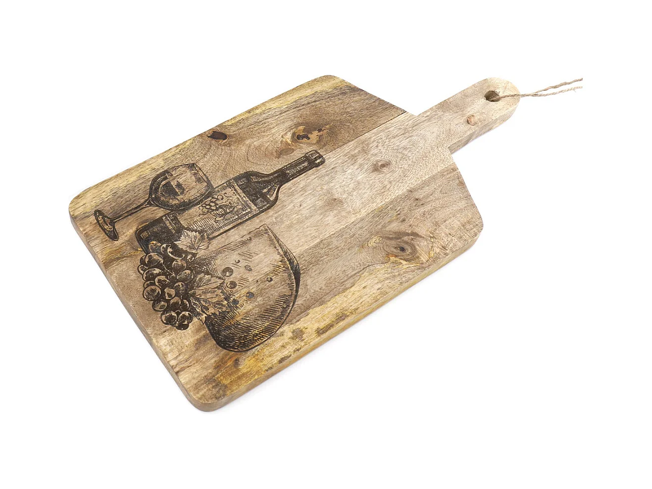 Planche à découper en bois vins et fromages