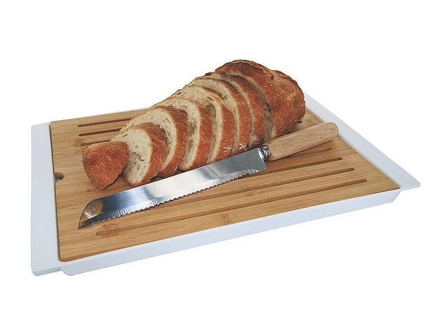 Planche à pain en bambou 38x27 cm avec couteau
