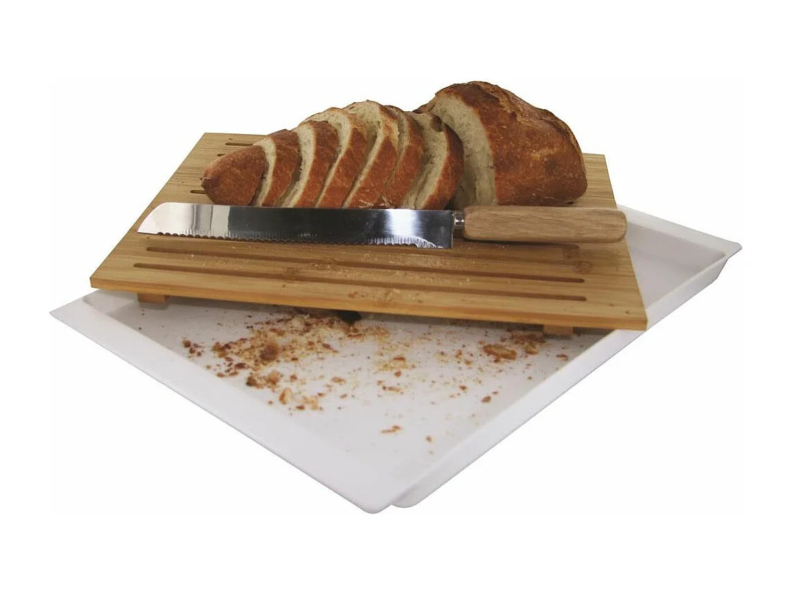 Planche à pain en bambou 38x27 cm avec couteau