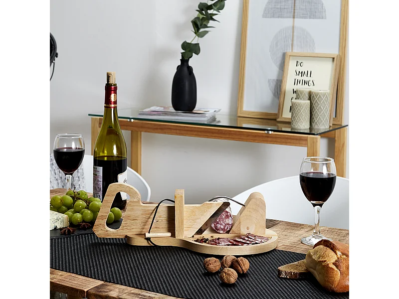 Runde Wurstschneidemaschine aus Holz