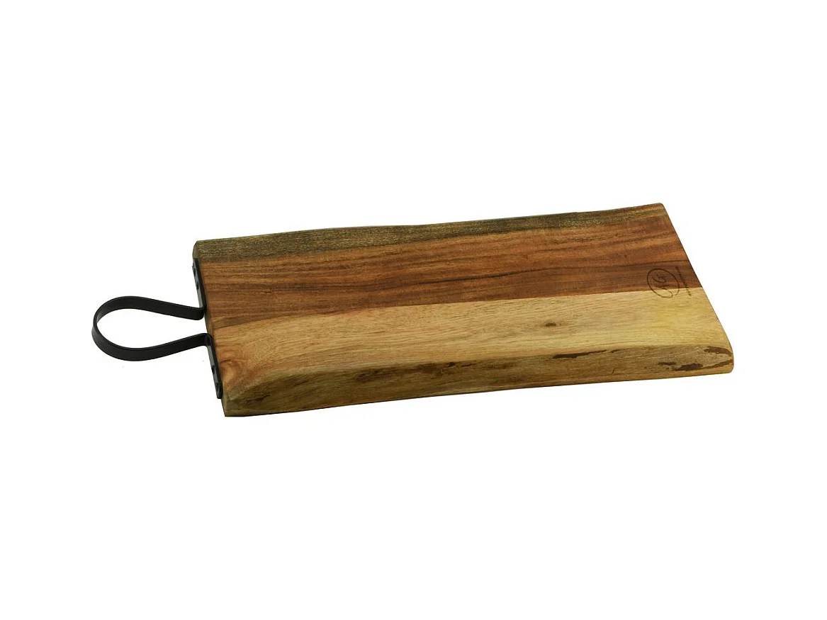 Planche à découper en acacia et poignée en métal