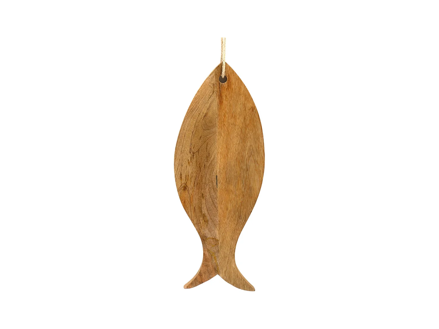 Planche à découper en bois de manguier poisson 49 x 19 cm