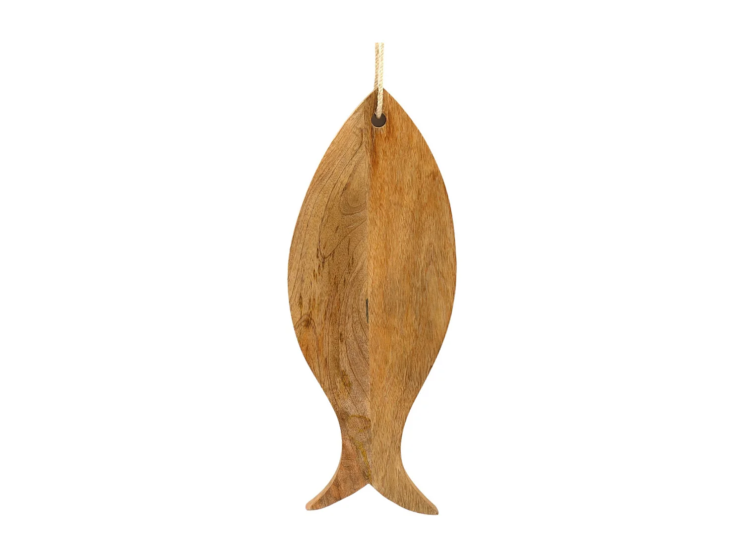 Planche à découper en bois de manguier poisson 49 x 19 cm