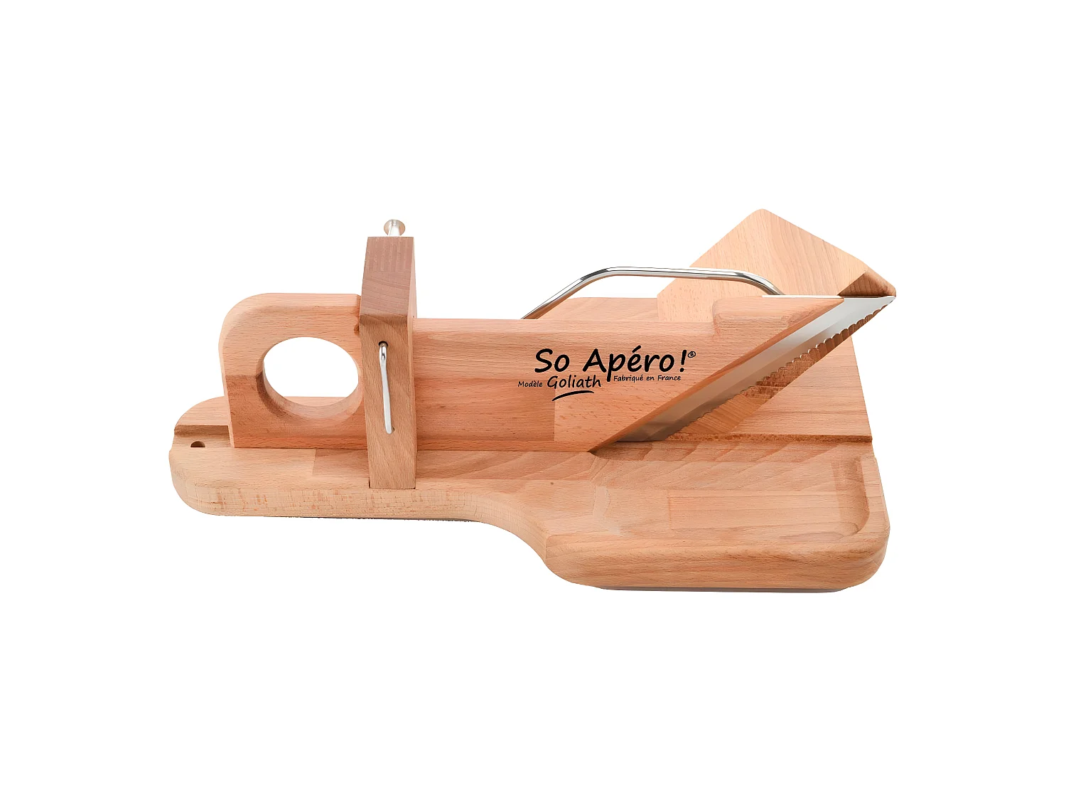 Wurstschneider aus geölter Buche Goliath
