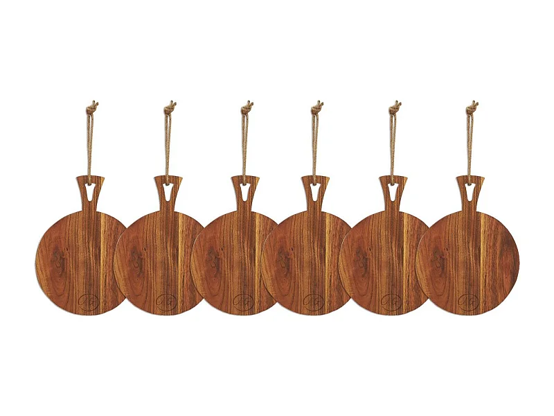 Mini planches à découper en acacier huilé Lot de 6