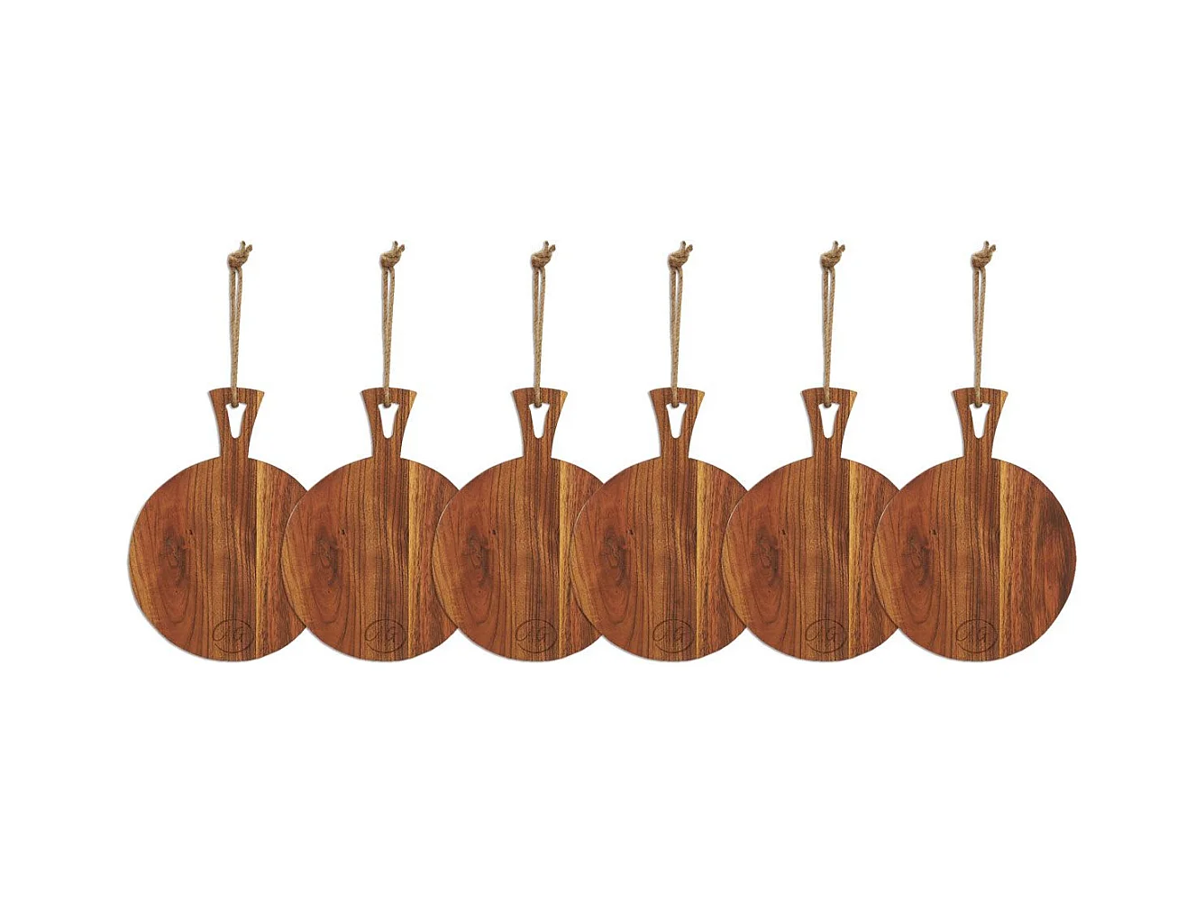 Mini planches à découper en acacier huilé Lot de 6