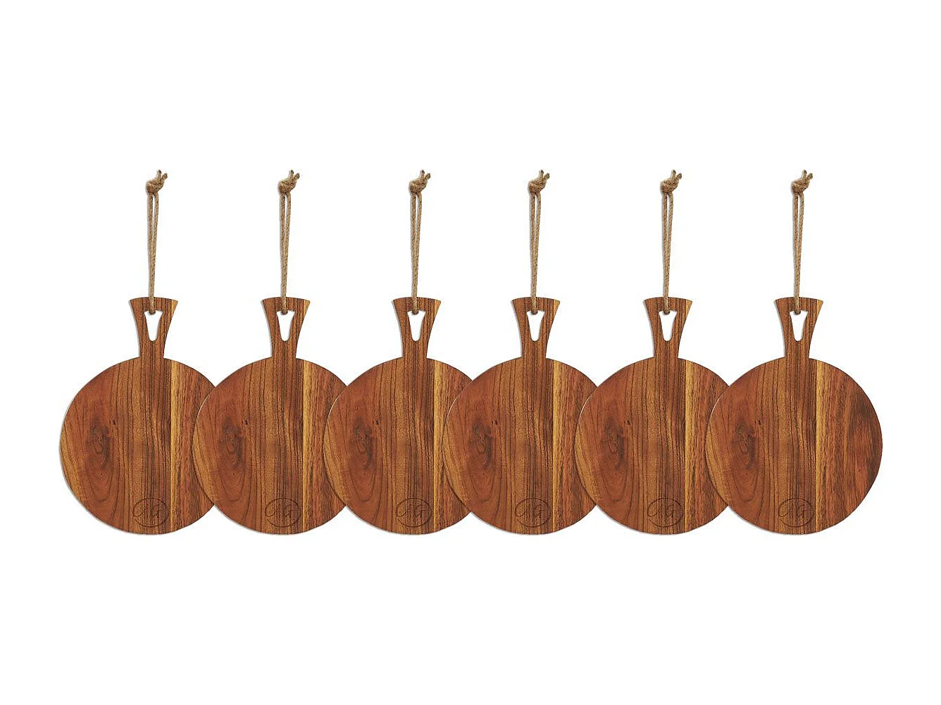 Mini planches à découper en acacier huilé Lot de 6