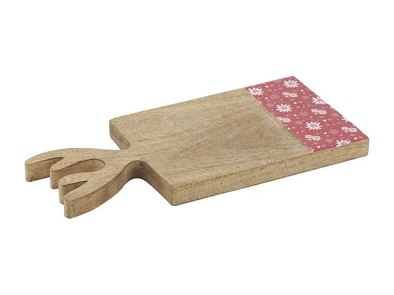 Planche à découper en manguier et résine décor Edelweiss