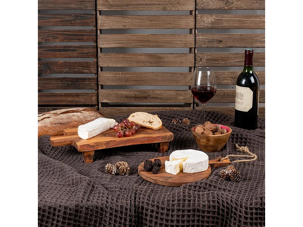 Planche à découper en acacia sur pieds